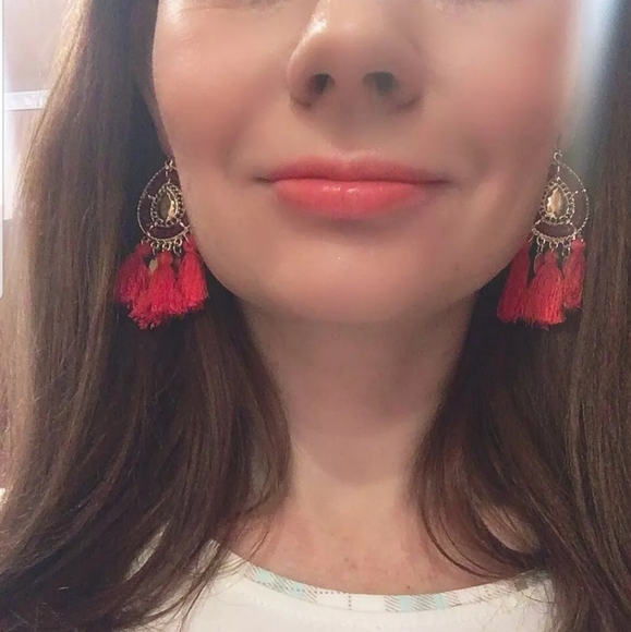 Clip On Earrings Tassel Rainbow Multicolor… - Picture 4 of 4